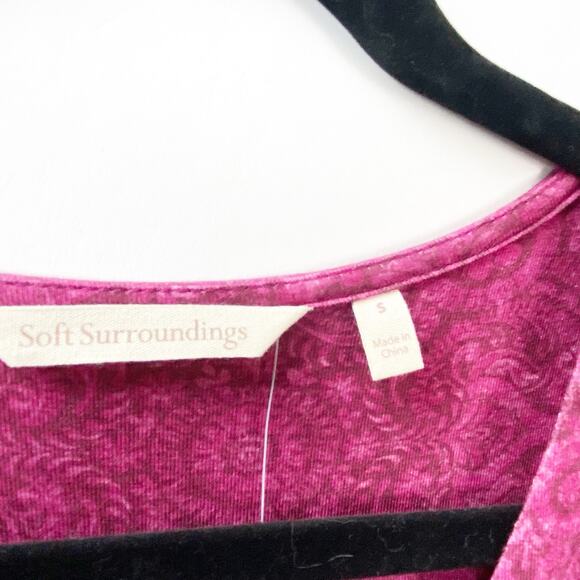 Soft Surroundings Hyannis Maxi Dress NWT Ruched Side Wrap Multi Women's Small - Picture 7 of 12